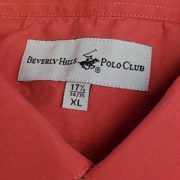 Beverly Hills Polo Club XL button up Red long slee - Picture 7 of 7